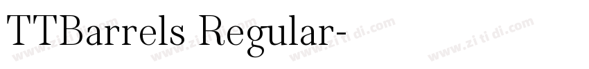 TTBarrels Regular字体转换
